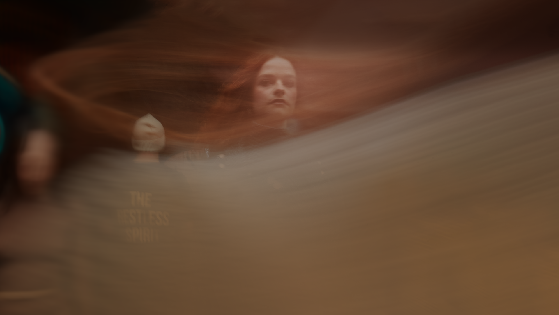 Two people with a blurred background